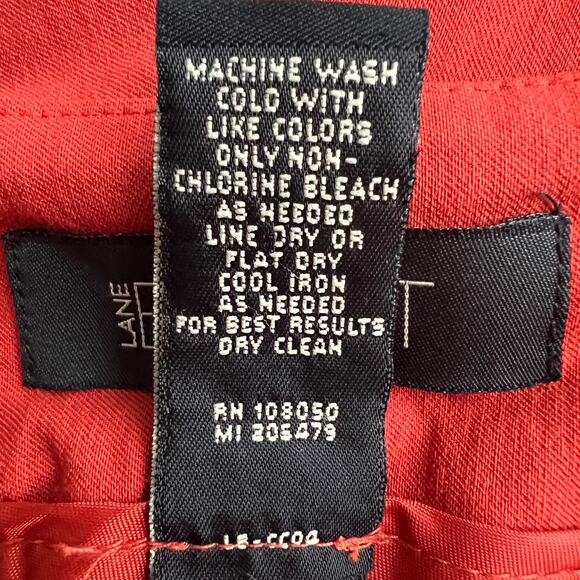 Lane Bryant (18) Womens Orange Tapered Short Crop Dress Pants - Picture 9 of 9